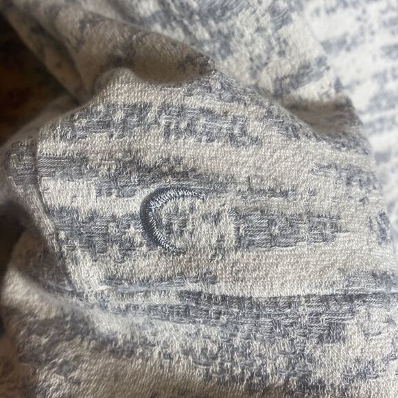 Zyia active textured knit grey/cream zip up jacket stretchy athleisure lounge - Picture 9 of 10